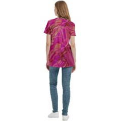 Women s Zip Front V-Neck Short Sleeve Casual Top Pocket Shirt 
