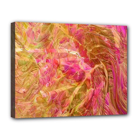 Acid green blend Canvas 14  x 11  (Stretched) from ArtsNow.com