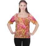 Acid green blend Cutout Shoulder T-Shirt