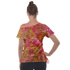 Off Shoulder Tie-Up T-Shirt 