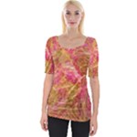 Acid green blend Wide Neckline T-Shirt