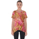 Acid green blend Cut Out Side Drop T-Shirt