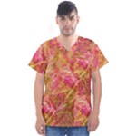 Acid green blend Men s V-Neck Scrub Top