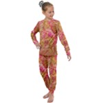 Acid green blend Kids  Long Sleeve Set 