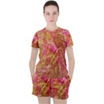 Acid green blend Women s T-Shirt and Shorts Set