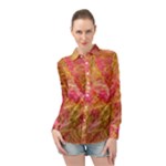 Acid green blend Long Sleeve Chiffon Shirt