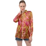 Acid green blend Long Sleeve Satin Shirt