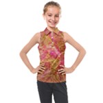 Acid green blend Kids  Sleeveless Polo T-Shirt