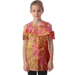 Acid green blend Fold Over Open Sleeve Top
