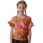 Acid green blend Kids  Cut Out Flutter Sleeves