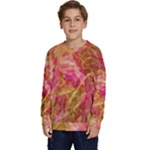 Acid green blend Kids  Crewneck Sweatshirt