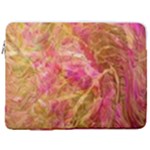 Acid green blend 17  Vertical Laptop Sleeve Case With Pocket