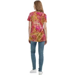 Women s Zip Front V-Neck Short Sleeve Casual Top Pocket Shirt 