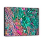 Green Pour Canvas 10  x 8  (Stretched)