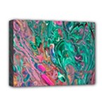 Green Pour Deluxe Canvas 16  x 12  (Stretched) 