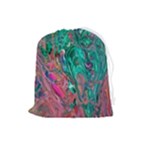 Green Pour Drawstring Pouch (Large)