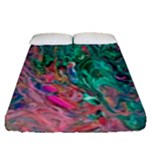 Green Pour Fitted Sheet (Queen Size)