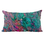 Green Pour 22 x14  Lumbar Throw Cushion Case (Two Sides)