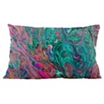 Green Pour 24 x16  Lumbar Throw Cushion Case (Two Sides)