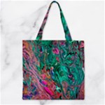 Green Pour Zipper Grocery Tote Bag