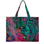 Green Pour Zipper Mini Tote Bag