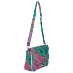 Green Pour Shoulder Bag with Back Zipper