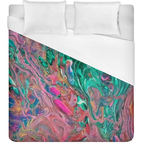 Green Pour Duvet Cover (King Size) from ArtsNow.com