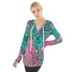 Green Pour Tie Up T-Shirt
