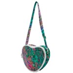 Green Pour Heart Shoulder Bag