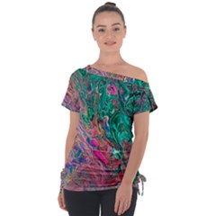 Off Shoulder Tie-Up T-Shirt 