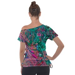 Off Shoulder Tie-Up T-Shirt 