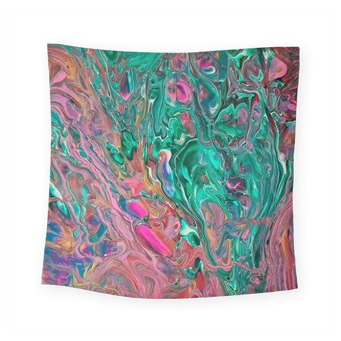 Green Pour Square Tapestry (Small) from ArtsNow.com