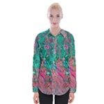 Green Pour Womens Long Sleeve Shirt