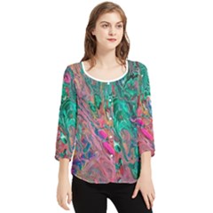 Chiffon Quarter Sleeve Blouse 