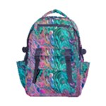Green Pour Carry-on Double Buckle Travel Backpack