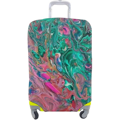 Green Pour Luggage Cover (Large) from ArtsNow.com