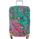Green Pour Luggage Cover (Large)