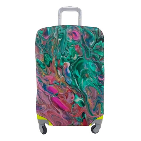 Green Pour Luggage Cover (Small) from ArtsNow.com