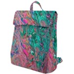 Green Pour Flap Top Backpack