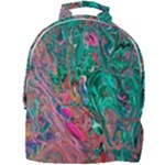 Green Pour Mini Full Print Backpack