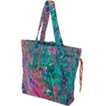 Green Pour Drawstring Tote Bag