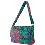 Green Pour Full Print Messenger Bag (S)