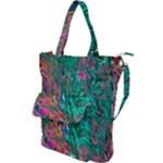 Green Pour Shoulder Tote Bag