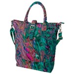 Green Pour Buckle Top Tote Bag
