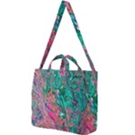 Green Pour Square Shoulder Tote Bag