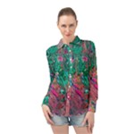 Green Pour Long Sleeve Chiffon Shirt