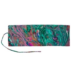 Green Pour Roll Up Canvas Pencil Holder (M) from ArtsNow.com