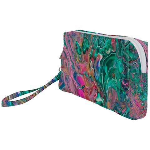 Green Pour Wristlet Pouch Bag (Small) from ArtsNow.com