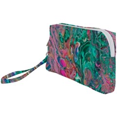 Green Pour Wristlet Pouch Bag (Small) from ArtsNow.com
