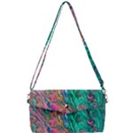 Green Pour Removable Strap Clutch Bag